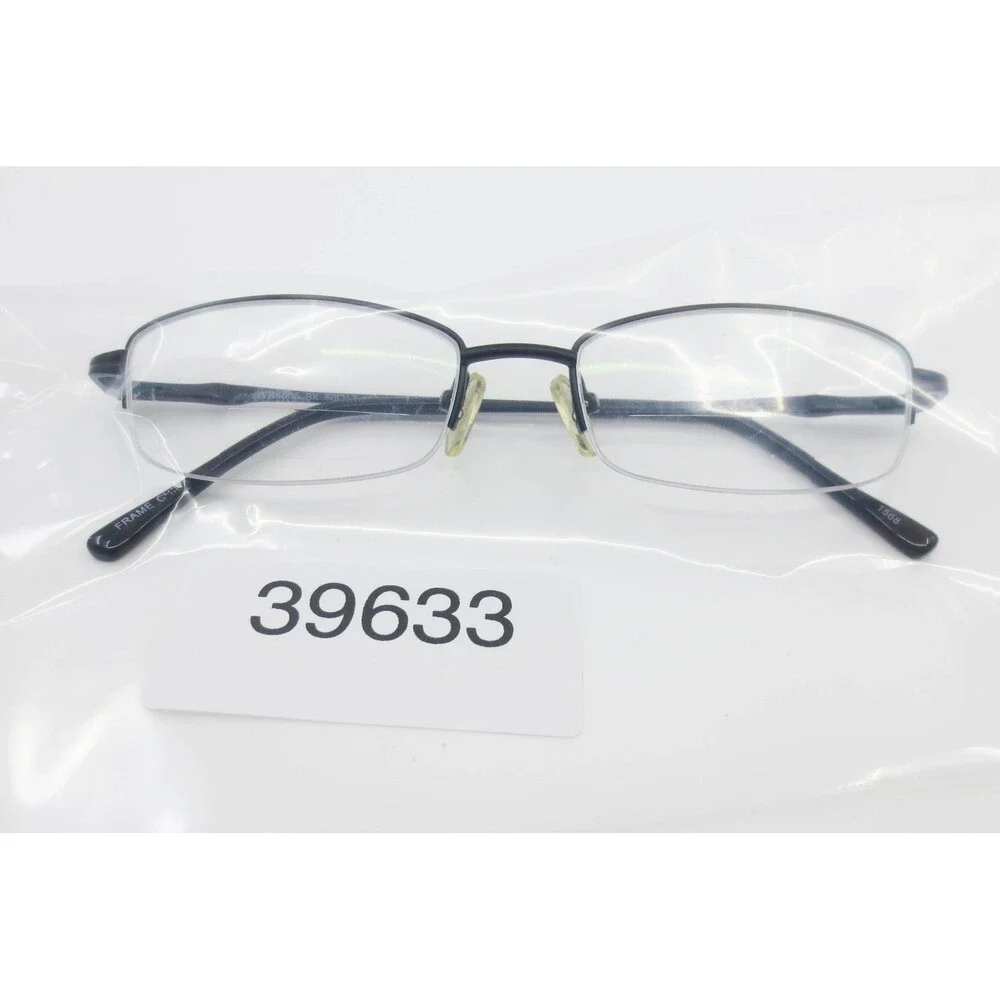 Legacy WR4005 BK Black Semi Rimless Rectangle Eyeglass Frames 50-17-135